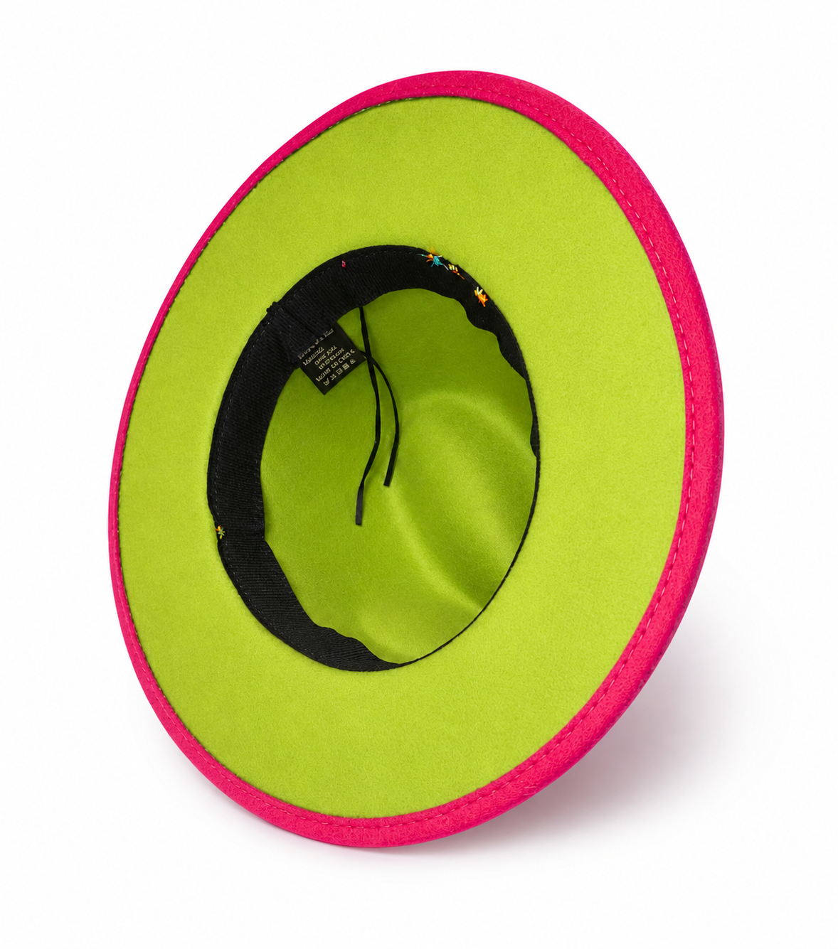 Hot Pink Fedora Hat for Women Embellished Fedora with Pearls & Chain Fashion Hat